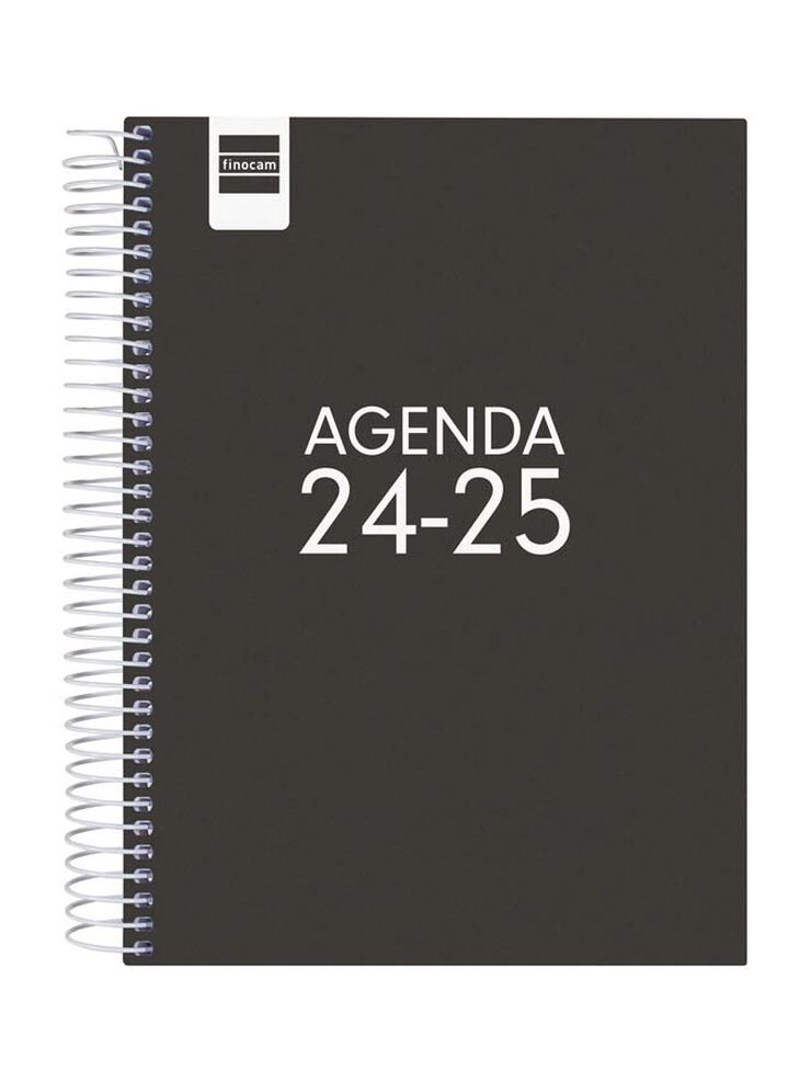 Agenda escolar Finocam Cool 1/4 dia/pàg cas 24-25 negre