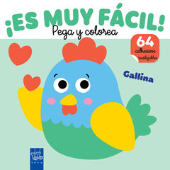 &iexcl;Es muy f&aacute;cil! Pega y colorea. Gallina