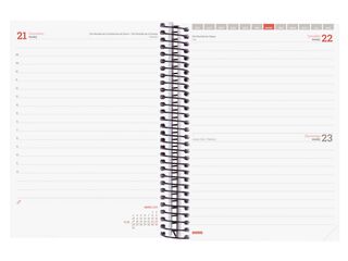 Agenda escolar Finocam espiral E10 día/pág cat 24-25 azul