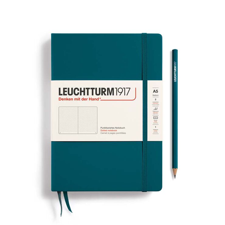 Llibreta Leuchtturm A5 tapa dura dots pacific green