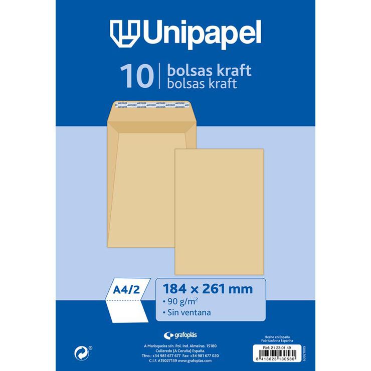 Bossa 18x26 quart kraft 10u