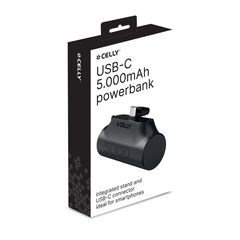 Powerbank USB-C 5000mAh Celly negre