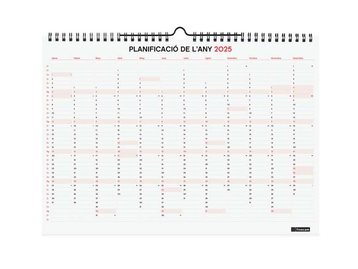 Calendario pared 16 meses Finocam 34x24cm cat 24-25