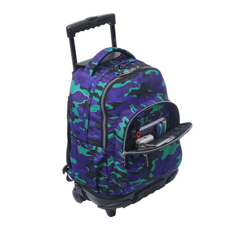 Mochila ruedas Totto Renglones Camo azul