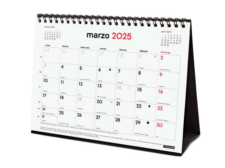 Calendario sobremesa Finocam 16 meses 21x15cm cas 24-25