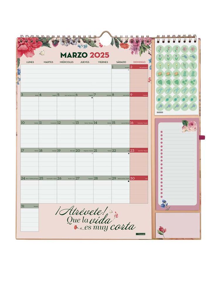 Calendario pared 16 meses Finocam Plus cao 24-25 Frases