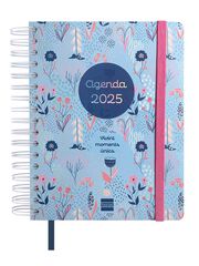 Agenda Finocam 16M Vitae 1/4 sem/vista cat 24-25 azul