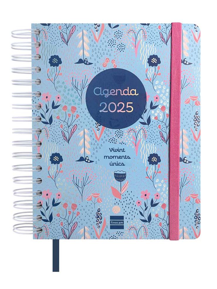 Agenda Finocam 16M Vitae 1/4 setm/vista cat 24-25 blau