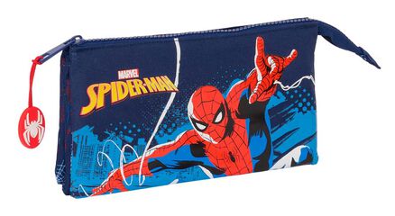 Estuche triple Spiderman Neon