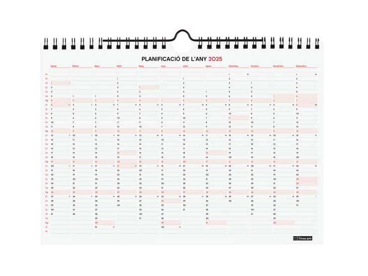 Calendario pared 16 meses Finocam 21x15cm cat 24-25