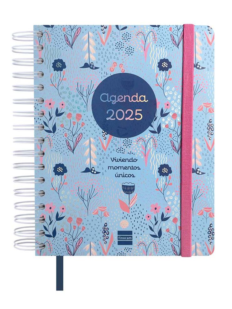 Agenda Finocam 16M Vitae 1/4 setm/vista cas 24-25 blau