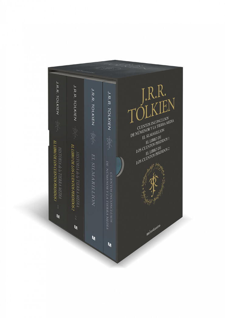 Estuche Tolkien 2 (Silmarillion, Cuentos Inconclusos, Hª Tierra Media 1 y 2)