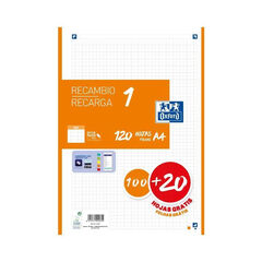 Recambio Notebook 1 Oxford A4 5x5 100+20 hojas naranja