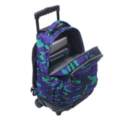 Mochila ruedas Totto Renglones Camo azul