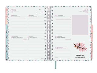 Agenda Finocam 16M Vitae 1/4 setm/vista cat 24-25 rosa