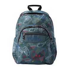 Mochila Totto Acuareles Gaming gris