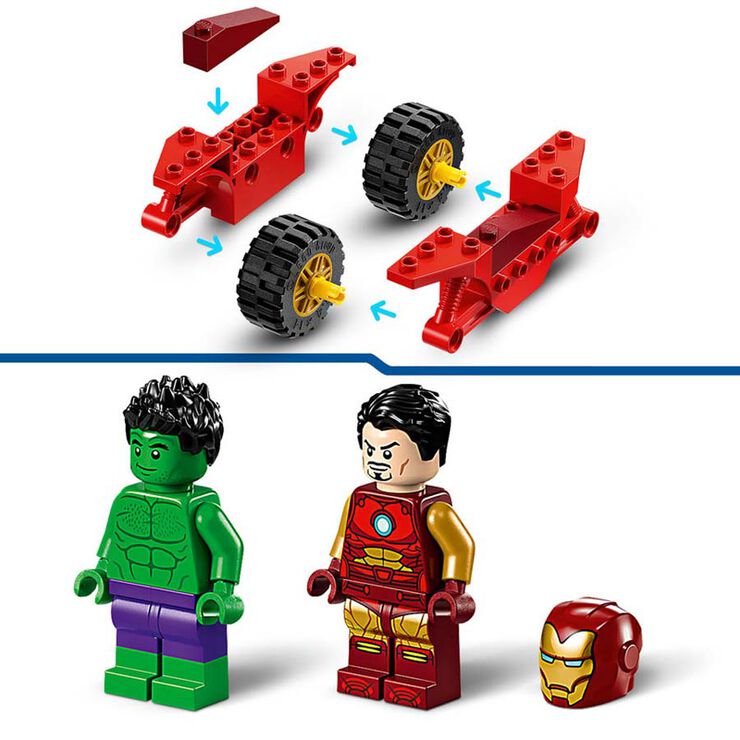 LEGO® Super Herois Iron Man amb Moto i Hulk 76287