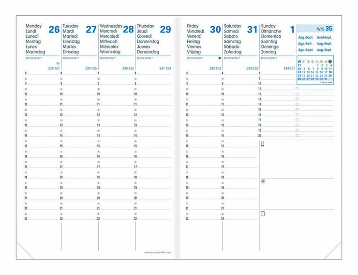 Agenda 16m Everest A6 setm/vista mult 24-25 blau