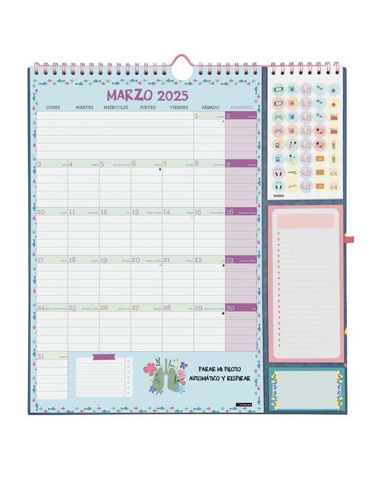 Calendario pared 16 meses Finocam Plus cas 24-25 Vitae