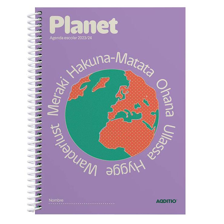 Agenda escolar Planet setm/vista castellà 24-25 Additio