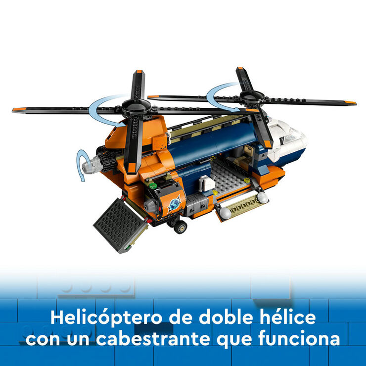 LEGO® City Exploradores de la Jungla: Helicóptero en Campamento Base 60437