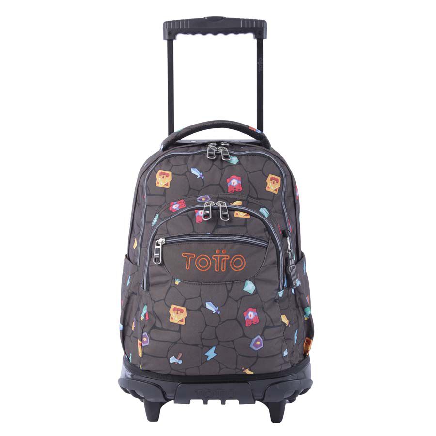 Mochila Ruedas Totto Renglones Estampado videojuego Abacus Online