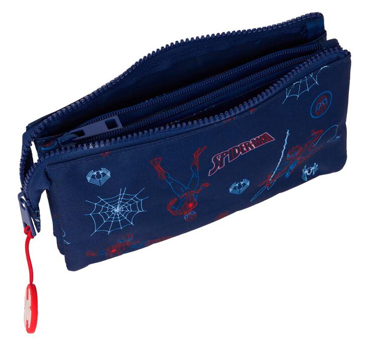 Estuche triple Spiderman Neon