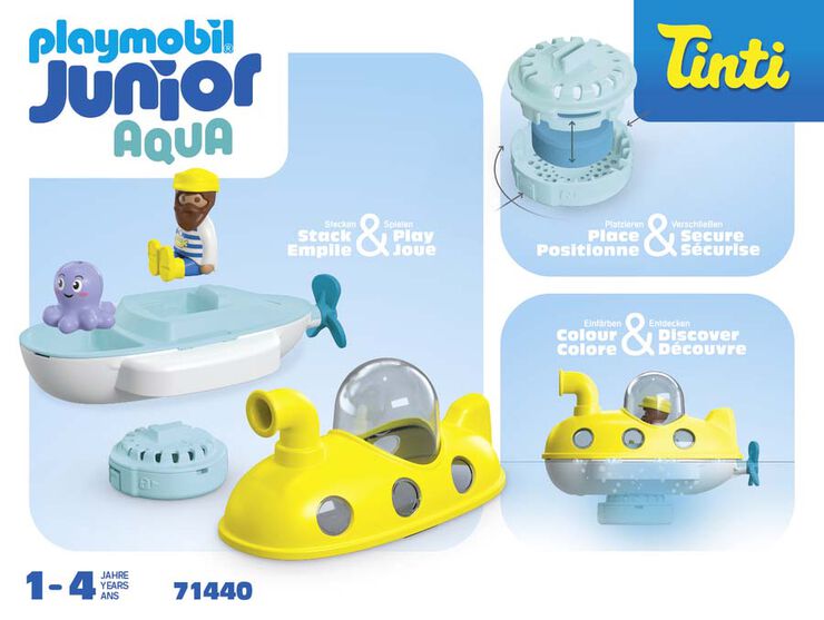 Playmobil Junior Tintín Submarino de Colores 71440