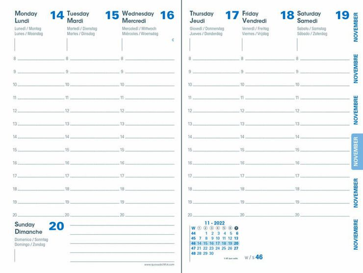 Agenda universitària setm/vista mult 24-25 Equology vermell