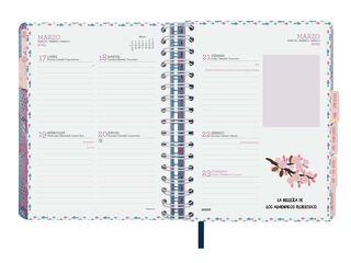 Agenda Finocam 16M Vitae 1/4 sem/vista cas 24-25 azul