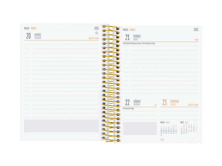 Agenda escolar Finocam Secundària 1/8 dia/pàg cas 24-25 Lilac