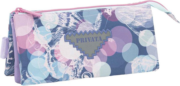 Estuche Privata Enjoy 3 cremalleras