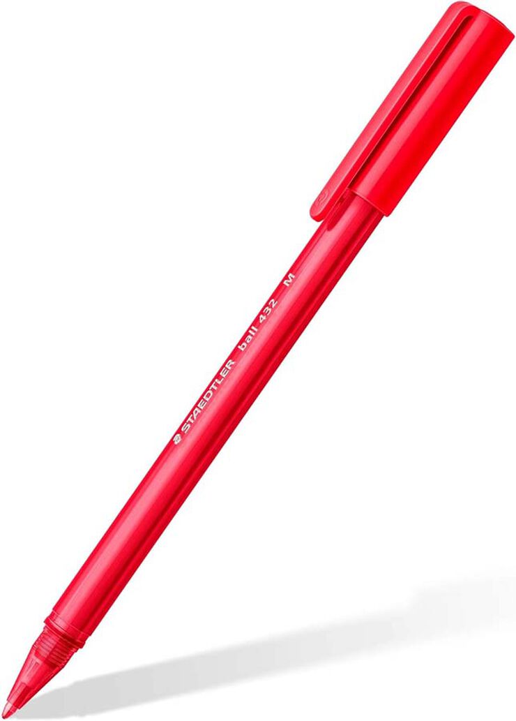 Bolígraf Staedtler 432 M vermell 10u