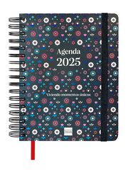 Agenda Finocam 16M Vitae 1/4 sem/vista cas 24-25 negro