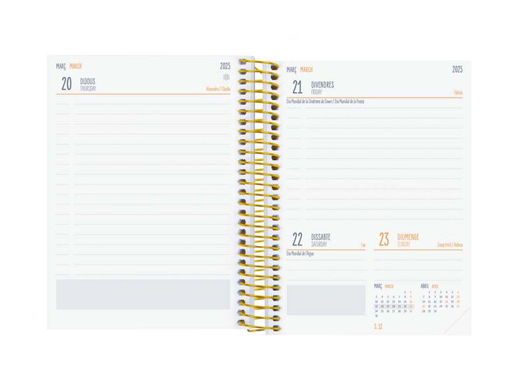 Agenda escolar Finocam Secundaria 1/8 día/pág cat 24-25 Tiger