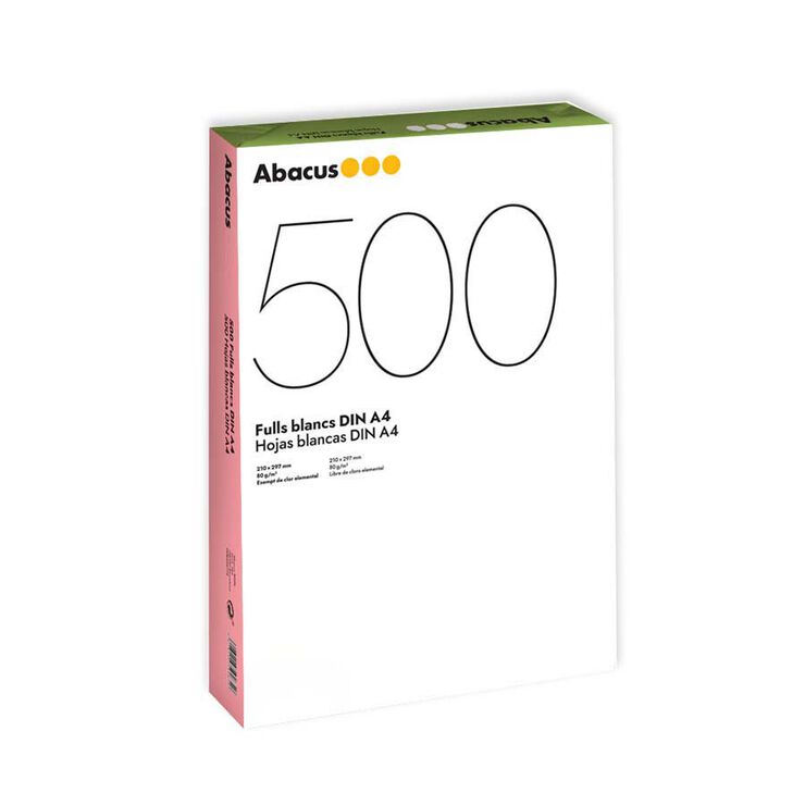 Paper blanc Abacus A4 80g 500 fulls