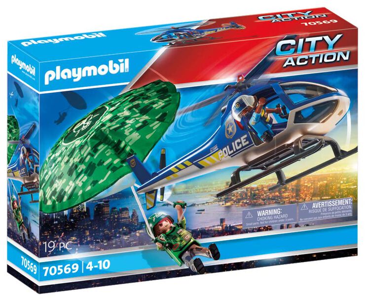 Playmobil City Action Helicòpter Policia Paracaigudes 70569