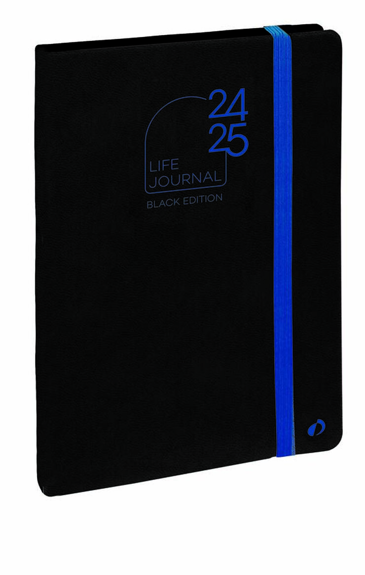 Agenda 16m Life journal A5 setm/vista mult 24-25 negre