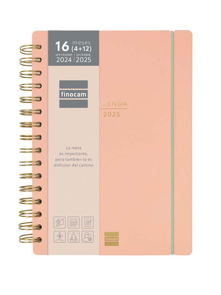 Agenda Finocam 16M Haiku E10 setm/vista cas 24-25 Coral