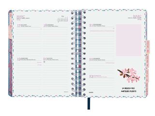 Agenda Finocam 16M Vitae 1/4 setm/vista cat 24-25 blau