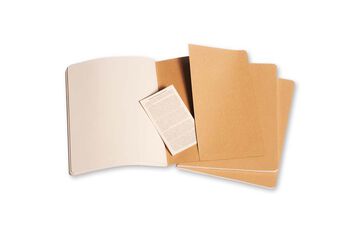 Pack 3 Llibretes Moleskine XL kraft llis