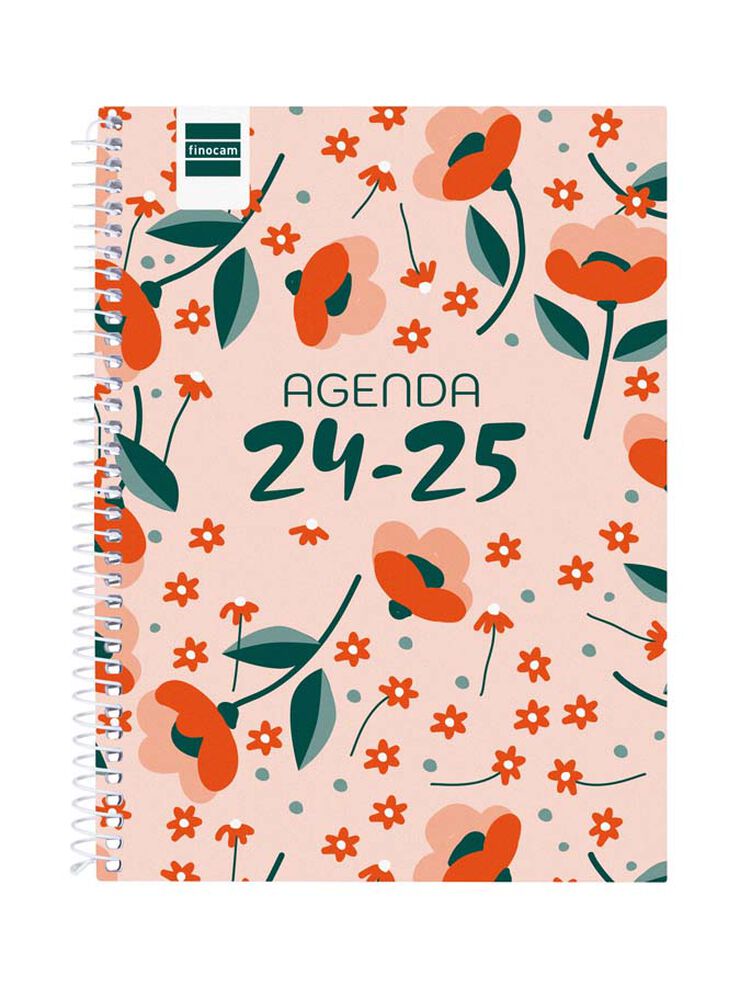 Agenda escolar Finocam Cool 1/4 setm/vista cat 24-25 Floral