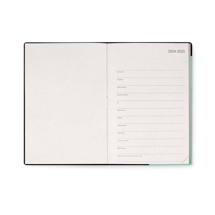 Agenda Legami 18 mesos medium setm/vista mult 24-25 Milk&mint