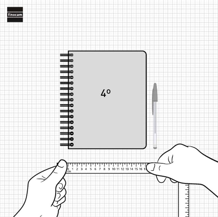 Agenda Finocam 16M Vitae 1/4 sem/vista cas 24-25 negro