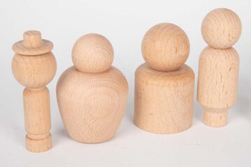 Figuras de madera natural TickiT Gente de mi comunidad 10 unidades