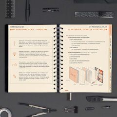 Agenda Finocam 16M Tempus 1/4 setm/vista cas 24-25 negre