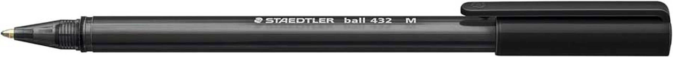 Bolígraf Staedtler 432 M negre 10u