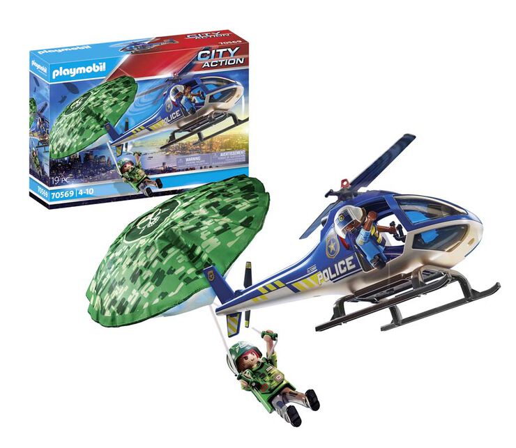 Playmobil City Action Helicòpter Policia Paracaigudes 70569