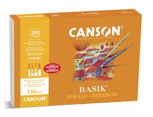 Papel Dibujo Canson Basik A3+ 130g recuadro 250 hojas