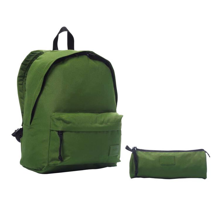 Mochila + Estuche Totto Kalex verde